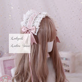 The Goddess of Love ~ Sweet Lolita Headband Ruffled Lace Hairband with Clip