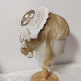 Sweet Net Mini Hat Lolita Hair Clip with Bow Flat Hat