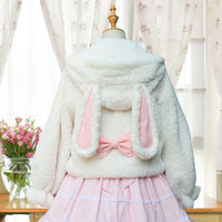 Fluffy Rabbit Ear JK Coat Short Cute Women's Jacket
