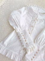 Sweet Cotton Shirt Long Sleeve Lolita Blouse by Yiliya
