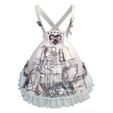 Maide Rahmen ~ Sweet Overall Skirt Short Lolita SKirt by Yomi