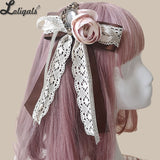 Sweet Lolita Bow Brooch/ Hair Clip with Rosette by Infanta