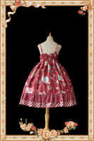 Christmas Donut ~ Sweet Printed Lolita Dress High Waisted Casual Summer Dress by Infanta