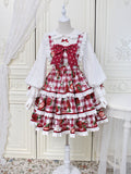 Strawberry & Plaid ~ Sweet 2021 Lolita Convertible JSK Dress by Alice Girl ~ Pre-order