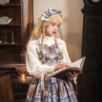 Dusk of the Gods ~ Vintage Printed Lolita JSK Dress by Miss Point ~ Custom Tailored
