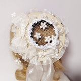 Sweet Mini Net Top Hat Mori Girl Fascinator Hair Clip with Ribbon
