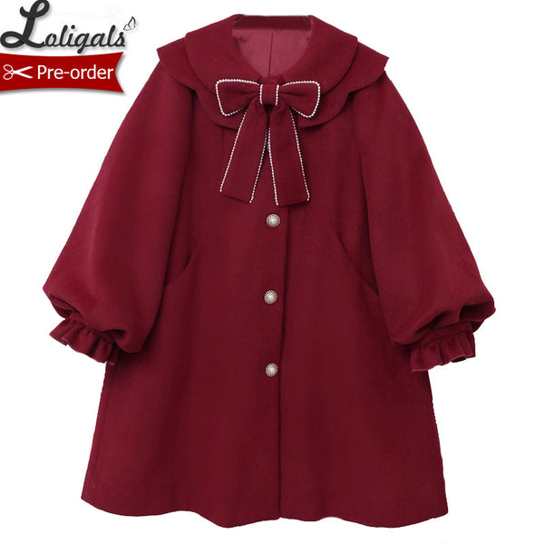 Sweet Women's Long Wool Coat Warm Lolita Jacket by Alice Girl ~ Pre-order