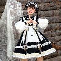 Panda's Shop ~ Sweet Vintage Lolita Dress Long Sleeve Dress