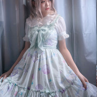 Star Fish & Shells ~ Sweet Printed Lolita JSK Dress Sleeveless Midi Party Dress