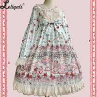 Tea Party in Forest ~ Sweet Printed Long Sleeve Lolita Dress by Infanta