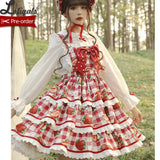 Strawberry & Plaid ~ Sweet 2021 Lolita Convertible JSK Dress by Alice Girl ~ Pre-order