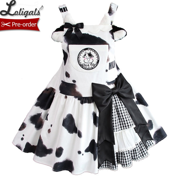 Pre-order ~ Sweet Milk ~ Printed Lolita Mini JSK Dress by Alice Girl