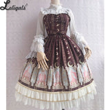 The Legend of Stars ~ Printed Chiffon Lolita JSK Dress Ruffled Party Dress
