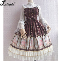 The Legend of Stars ~ Printed Chiffon Lolita JSK Dress Ruffled Party Dress