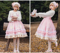 Little Pudding ~ Classic Lolita JSK Dress Cotton Midi Party Dress