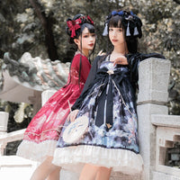 Shadow under the Moon ~ Vintage Long Sleeve Qi Dress