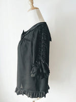 Short Sleeve Chiffon Shirt Ruffled Half Sleeve Lolita Blouse