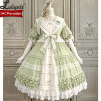 Blooming Sunflowers ~ Sweet Short Sleeve Lolita Dress Classical Party Dress by Alice Girl ~ Pre-order