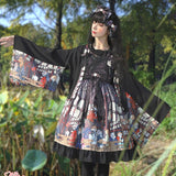 Fireworks Show ~ Kimono Style Printed Lolita JSK Dress by Magic Tea Party