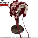 Pre-order ~ Cherry & Rabbit ~ Sweet Ruffled Lolita Headpiece by Alice Girl