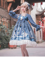 Shadow under the Moon ~ Vintage Long Sleeve Qi Dress
