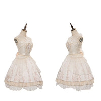 The Night Song ~ Elegant Lolita Wedding Dress Printed JSK Dress by YLF