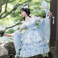 Princess Fuyang ~ Royal Style Lolita JSK Dress Cold Shoulder Party Dress