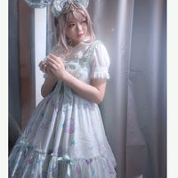 Star Fish & Shells ~ Sweet Printed Lolita JSK Dress Sleeveless Midi Party Dress