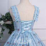 Flowery Wall ~ Sweet Printed Lolita JSK Dress by Strawberry Witch