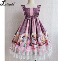Chocolate & Meow ~ Sweet Summer Dress Printed Lolita JSK Dress by Yilia