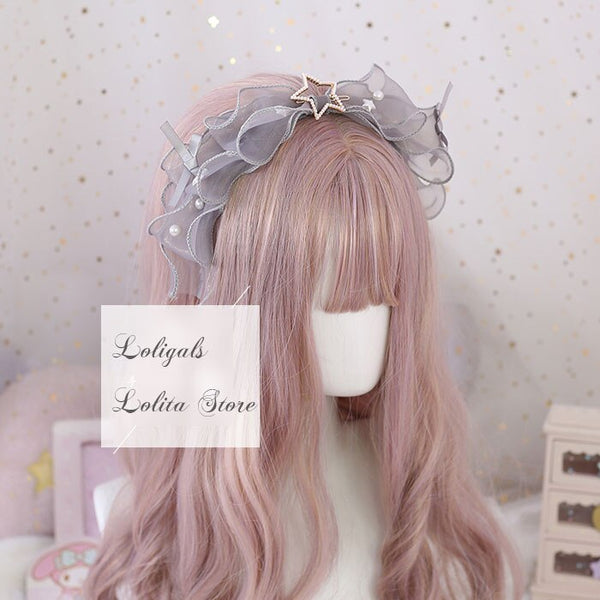 Sweet Lolita KC Elegant Headpiece Layered Bow Hairbands
