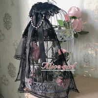 The Princess of Sea ~ Heart Style Lolita Headdress w. Veil by Alice Girl ~ Pre-order