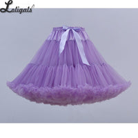 Soft Adult Women's Tutu Skirt 55cm Lolita Petticoat Ballet Party Dance Skirt