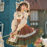 The Countryside in May ~ Classic Casual Lolita JSK Dress with Blouse
