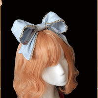 Miss Cat & Mr. Fox Headbow ~ Sweet Printed Lolita Headpiece by Infanta