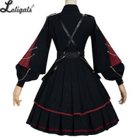 Military Officer ~ Gothic Military Uniform Vintage Long Sleeve Lolita Dress Full Set