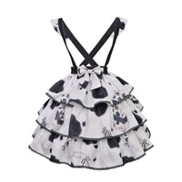 Milk Candy ~ Sweet Short Lolita Skirt Printed Suspender Skirt