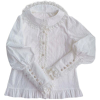 Sweet Cotton Shirt Long Sleeve Lolita Blouse by Yiliya