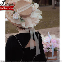 Miss Liya ~ Sweet Lolita Flat Hat with Rosette by Alice Girl ~ Pre-order