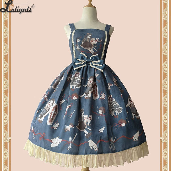 Broken Doll ~ Gothic Printed Lolita JSK Dress by Infanta