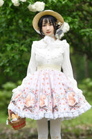 Sweet Short Skirt Lovely Squirrel Printed A line Lolita Skirt