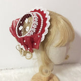 Sweet Net Mini Hat Lolita Hair Clip with Bow Flat Hat