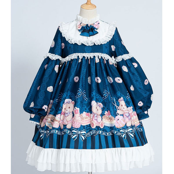 ~ by Lolita Nurse OCELOT Sweet Long Sleeve Bear Dress