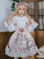 Maide Rahmen ~ Sweet Overall Skirt Short Lolita SKirt by Yomi