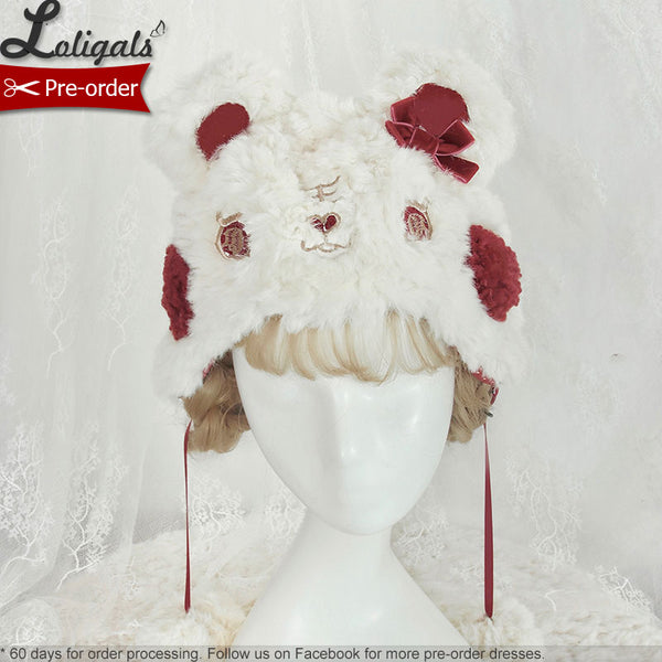 Pre-order ~ Little Tiger ~ Lovely Warm Hat Fluffy Winter Hat by Alice Girl