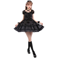 Pre-order ~ Girls' Party ~ Sweet Mini OP Lolita Dress with Bow Train by Alice Girl