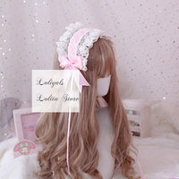 The Goddess of Love ~ Sweet Lolita Headband Ruffled Lace Hairband with Clip