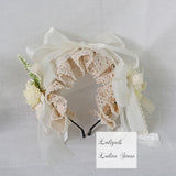 Lolita Rosette Headpiece Lace Head Accessories for Wedding