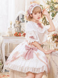 Crystal Sugar & Cat  ~ Sweet Lolita Skirt & Short Sleeve Blouse Set by Yomi
