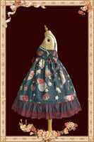 Christmas Donut ~ Sweet Printed Lolita Dress High Waisted Casual Summer Dress by Infanta
